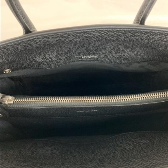100% Authentic Like-New YSL Sac de Jour Baby - Soft Black Leather Crossbody Tote - Picture 6 of 11
